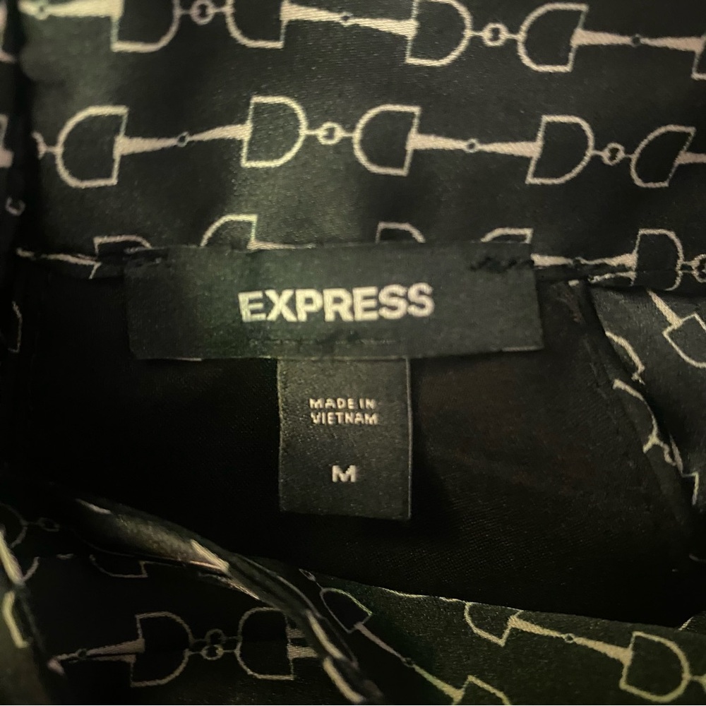 Express  Patterned Halter Blouse GUC M - Picture 3 of 5